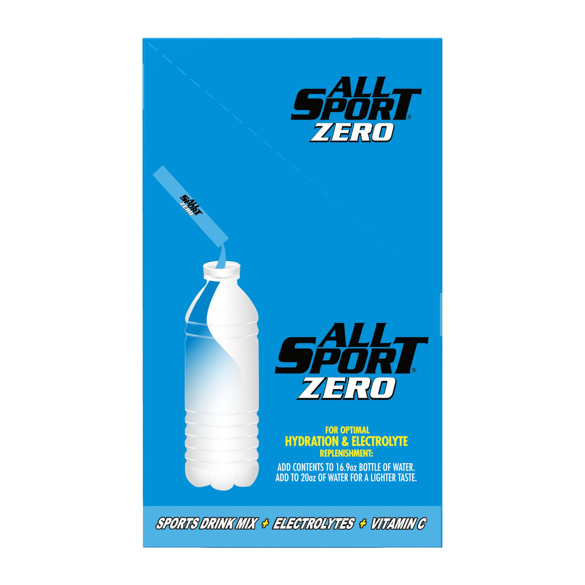 All Sport Powder Hydration Sticks – Zero Calorie Electrolyte Drink Mix, BLURAZ, 50 Ct