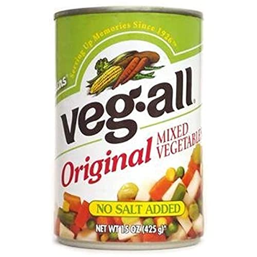 ALLEN'S Veg-All Original Mixed Vegetables No Salt Added - 15oz Can (Pack of 6)