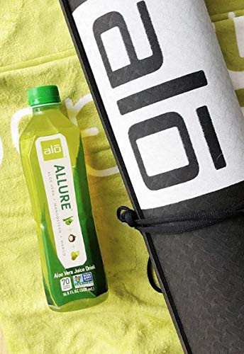 ALO Aloe Vera Juice Drink | ALLURE Mangosteen + Mango – Real Aloe Pulp, 16.9 fl oz, Pack of 12