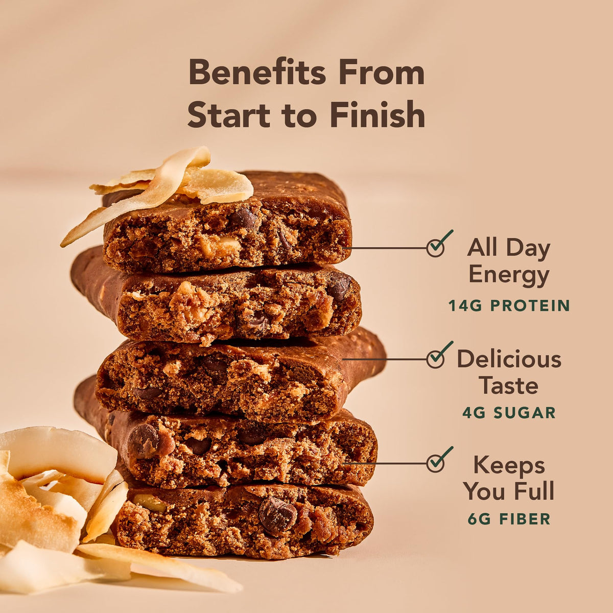 ALOHA Organic Plant-Based Protein Bars - Chocolate Coconut Almond, 12 Count | Vegan, Low Sugar, Gluten-Free, Low Carb, Non-GMO, No Stevia, No Erythritol