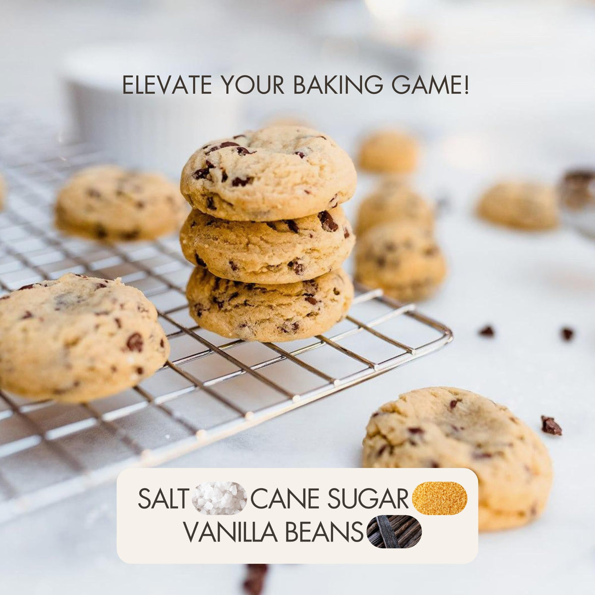 AM Vanilla Baking Salt | All-Natural Gourmet Vanilla Salt, 14.5 oz