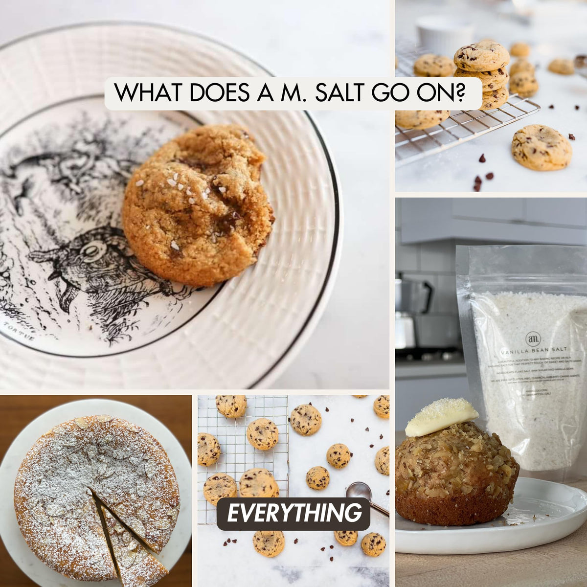 AM Vanilla Baking Salt | All-Natural Gourmet Vanilla Salt, 14.5 oz