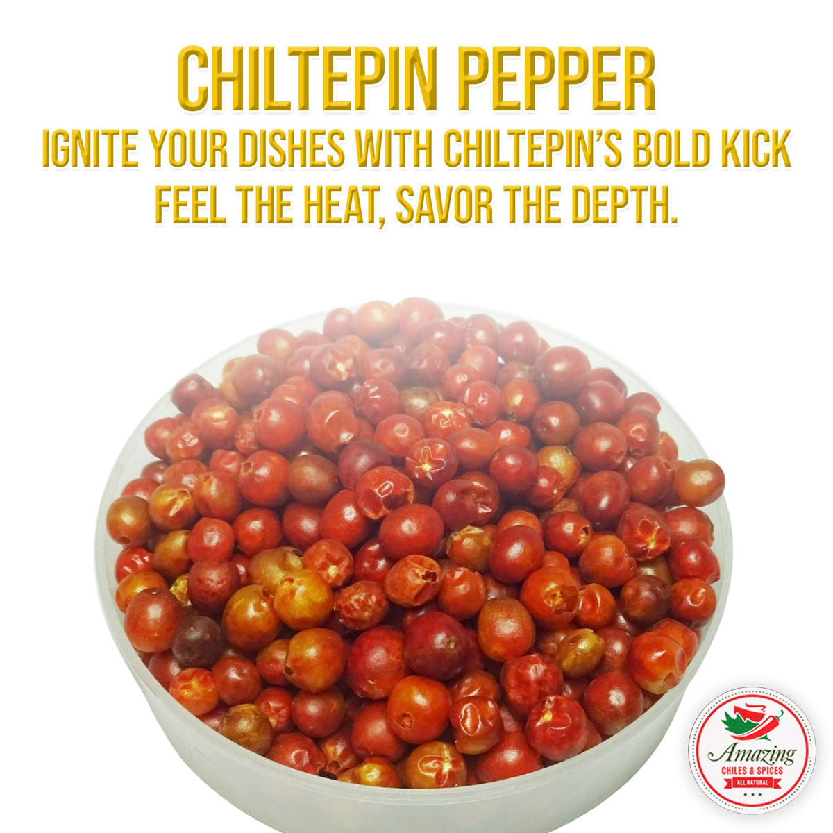 Dried Chiltepin Peppers (Chile Tepin) – 4oz Bag | Amazing Chiles & Spices
