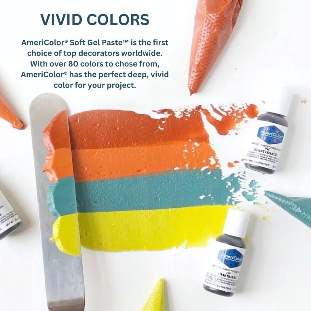 AmeriColor Student Kit - 12 Soft Gel Paste Colors (.75 oz) | Food Coloring Set