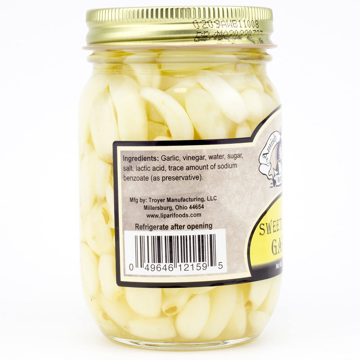 Amish Wedding All-Natural Hot and Sweet Pickled Garlic – 15 oz (2 Jars)