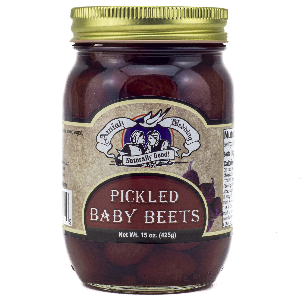 Amish Wedding All Natural Pickled Baby Beets 15 oz (Pack of 2) – Fresh & Tangy