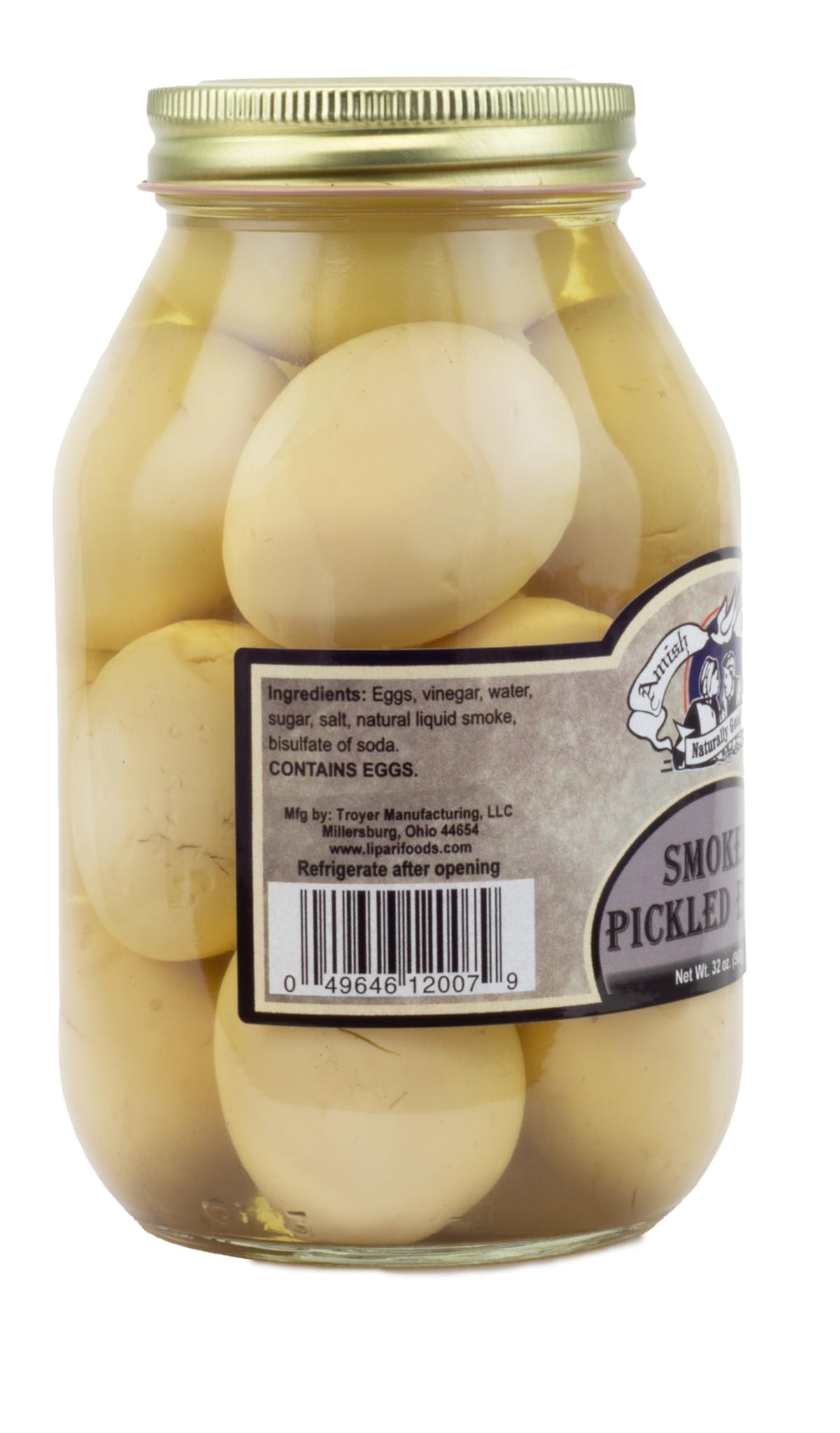 Amish Wedding Smoked Pickled Eggs – Ready to Eat, USA Made 32 oz