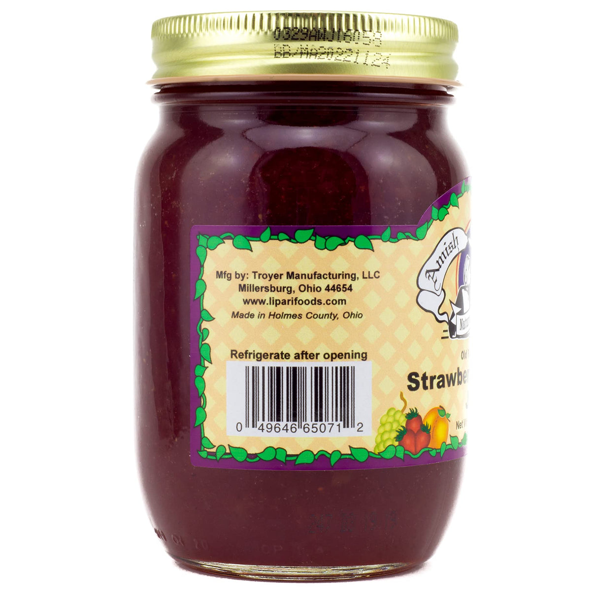Amish Wedding All Natural Old Fashioned Strawberry Rhubarb Jam – 2 x 18 oz