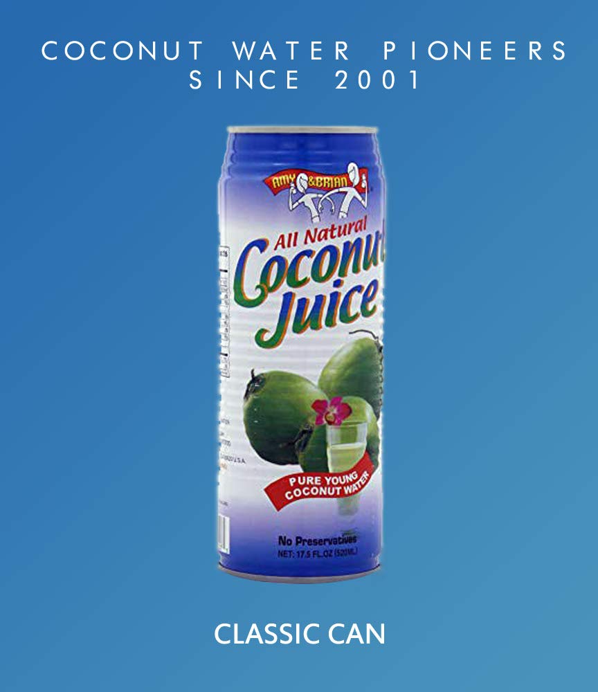Amy & Brian Non-GMO Coconut Water Original 17.5 oz – 12 Pack