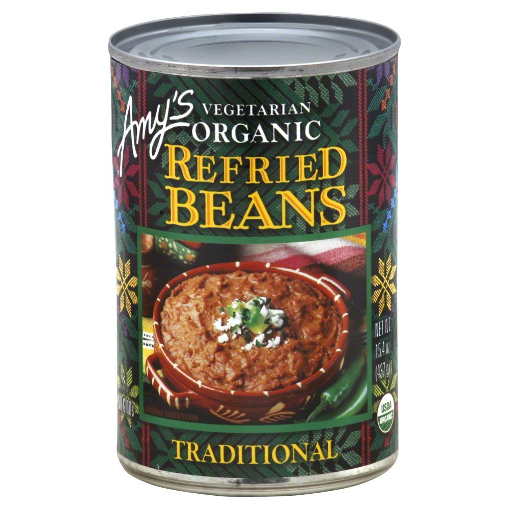 Amy's Refried Beans – Organic Pinto, Gluten Free, 15.4 oz, Pack of 6