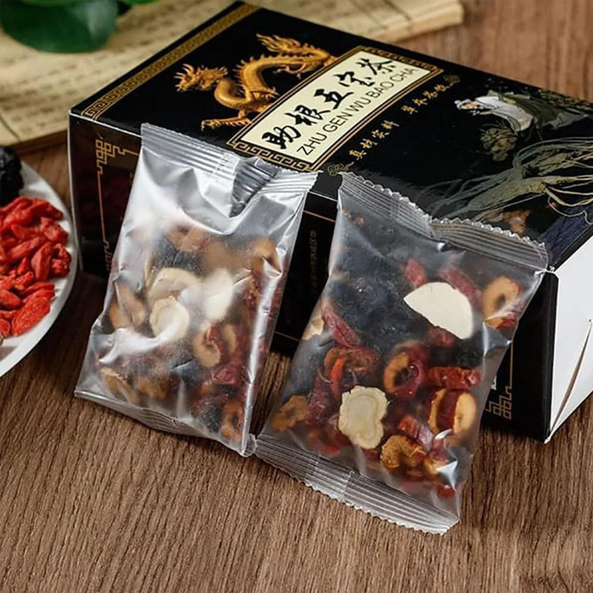 Andonisus Ginseng Mulberry Herbal Tea — Kidney & Liver Support (30 Bags, 3 Boxes)