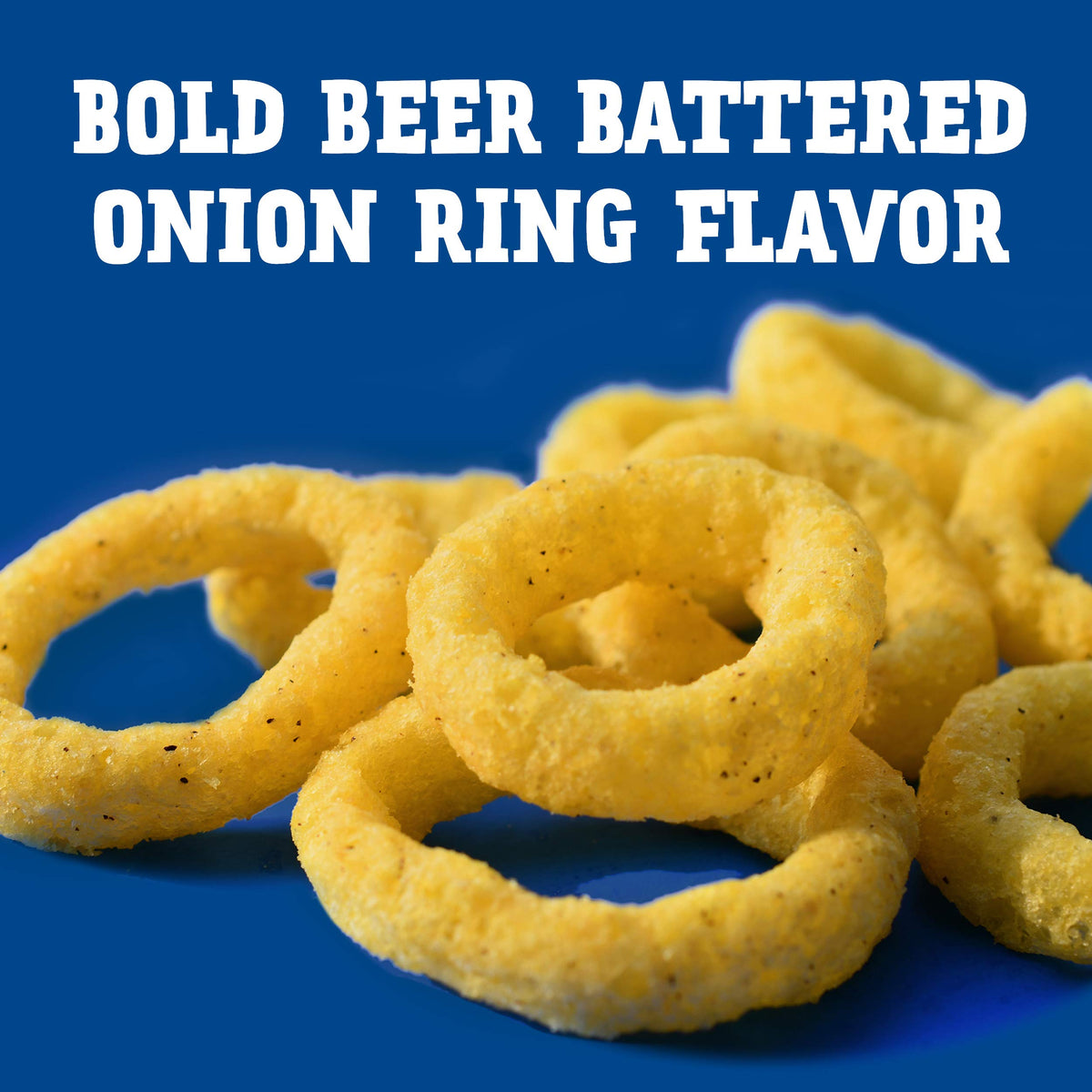 Andy Capp's Beer Battered Onion Rings Baked Oat and Corn Snacks – 2 oz Pack of 12 (Kosher)