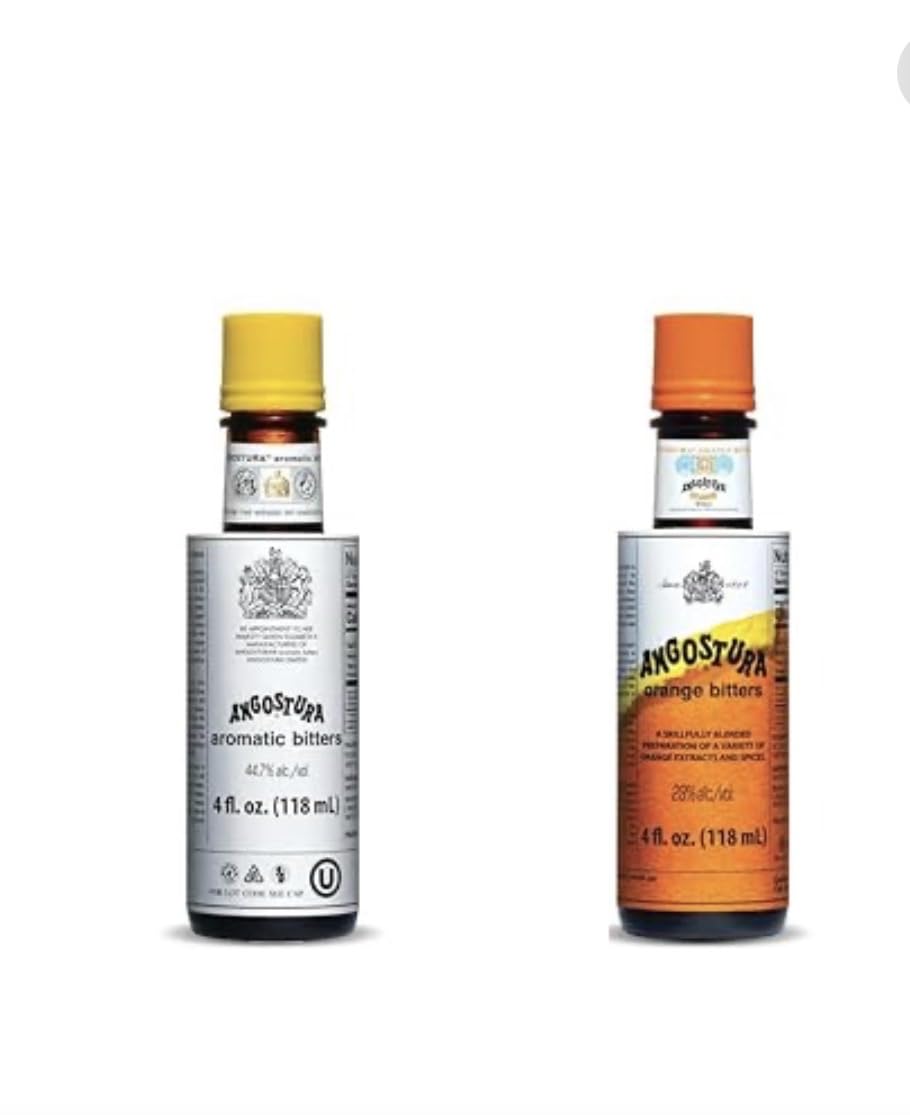Angostura Kingston Combo Pack: Aromatic Bitters & Orange Bitters 4oz Bottles in Safe Kingston Packaging