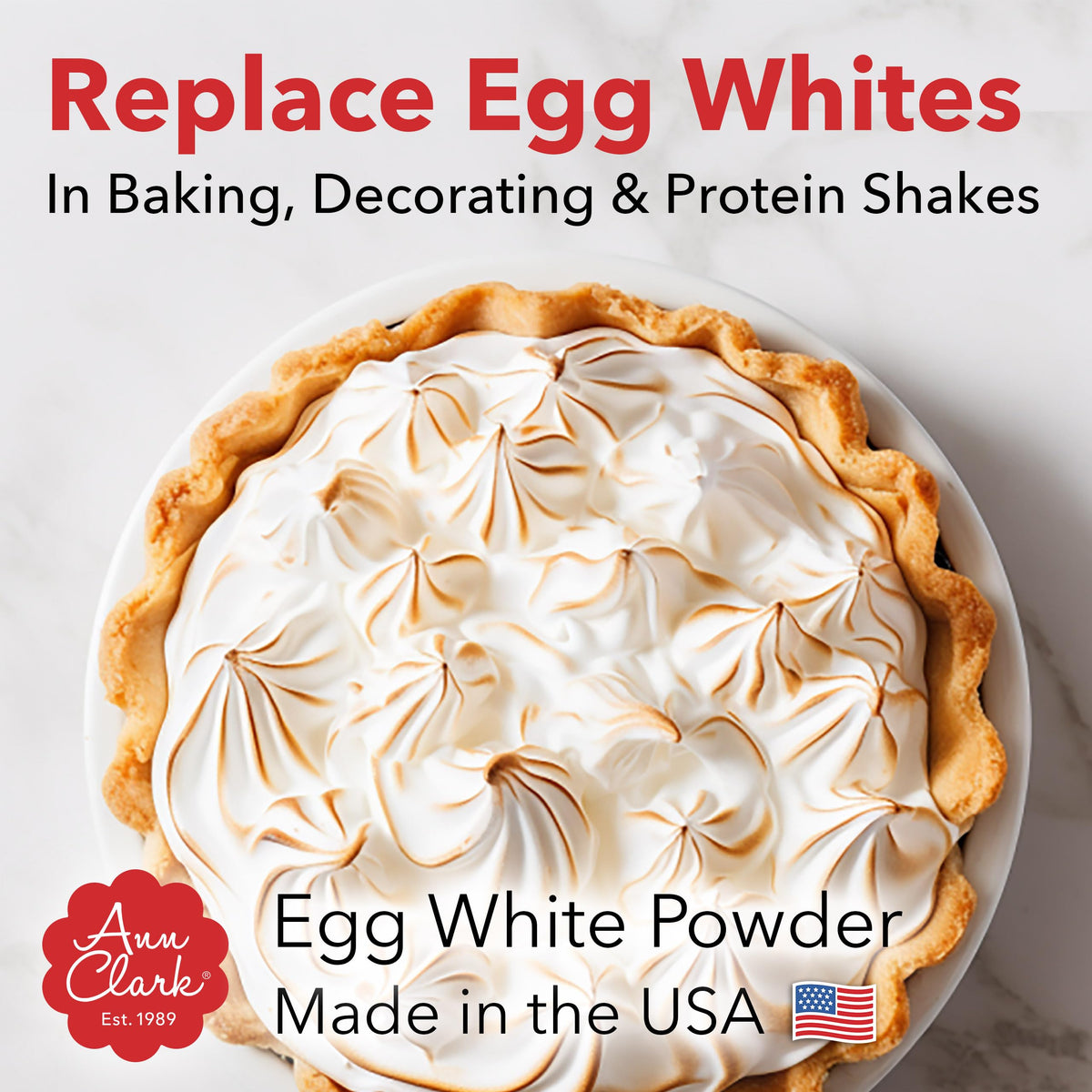 Ann Clark All Natural 100% Egg White Powder – Made in USA, 8 oz