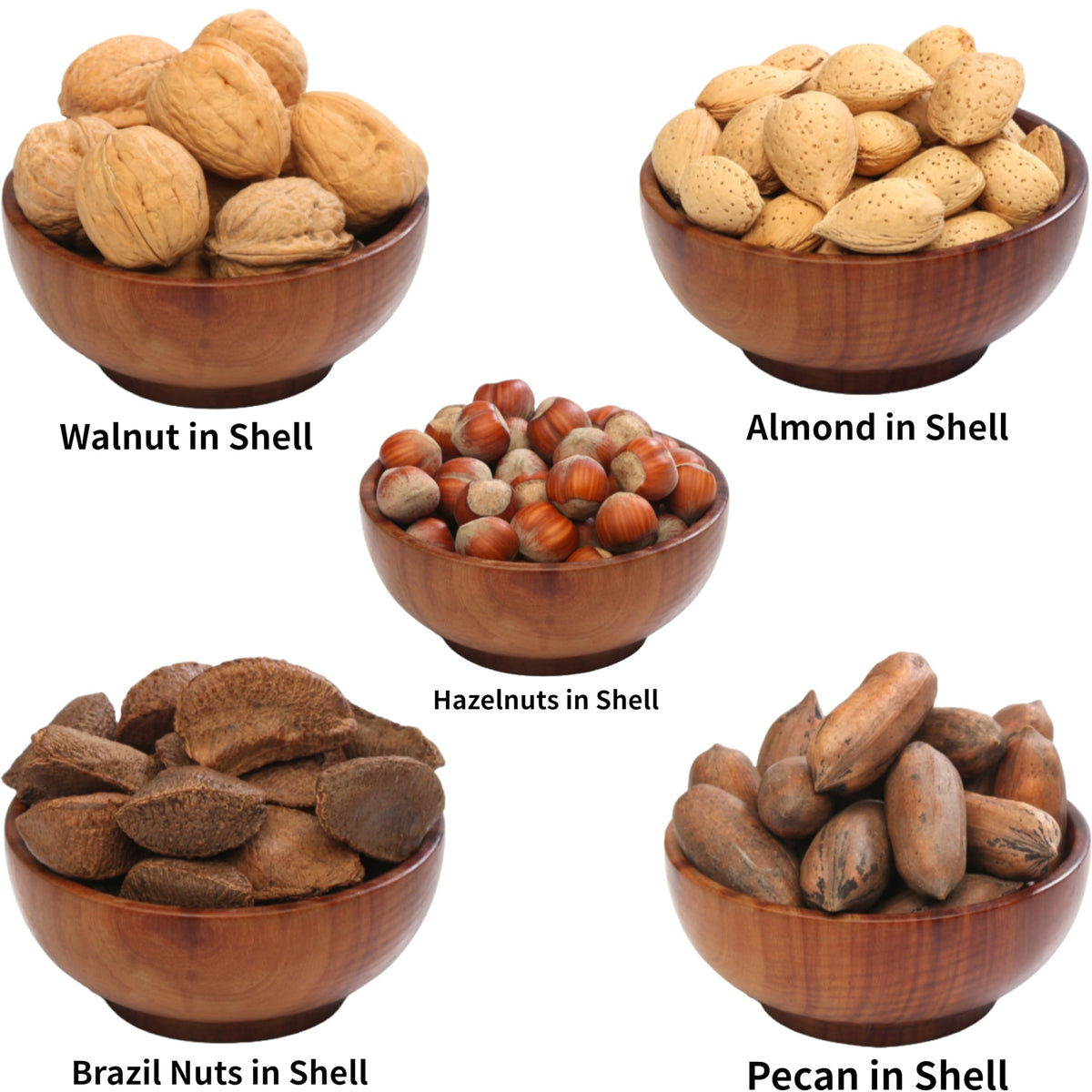 Anna and Sarah Premium Mixed Nuts in Shell – 4 Lb Bag | Walnuts, Pecans, Almonds, Hazelnuts