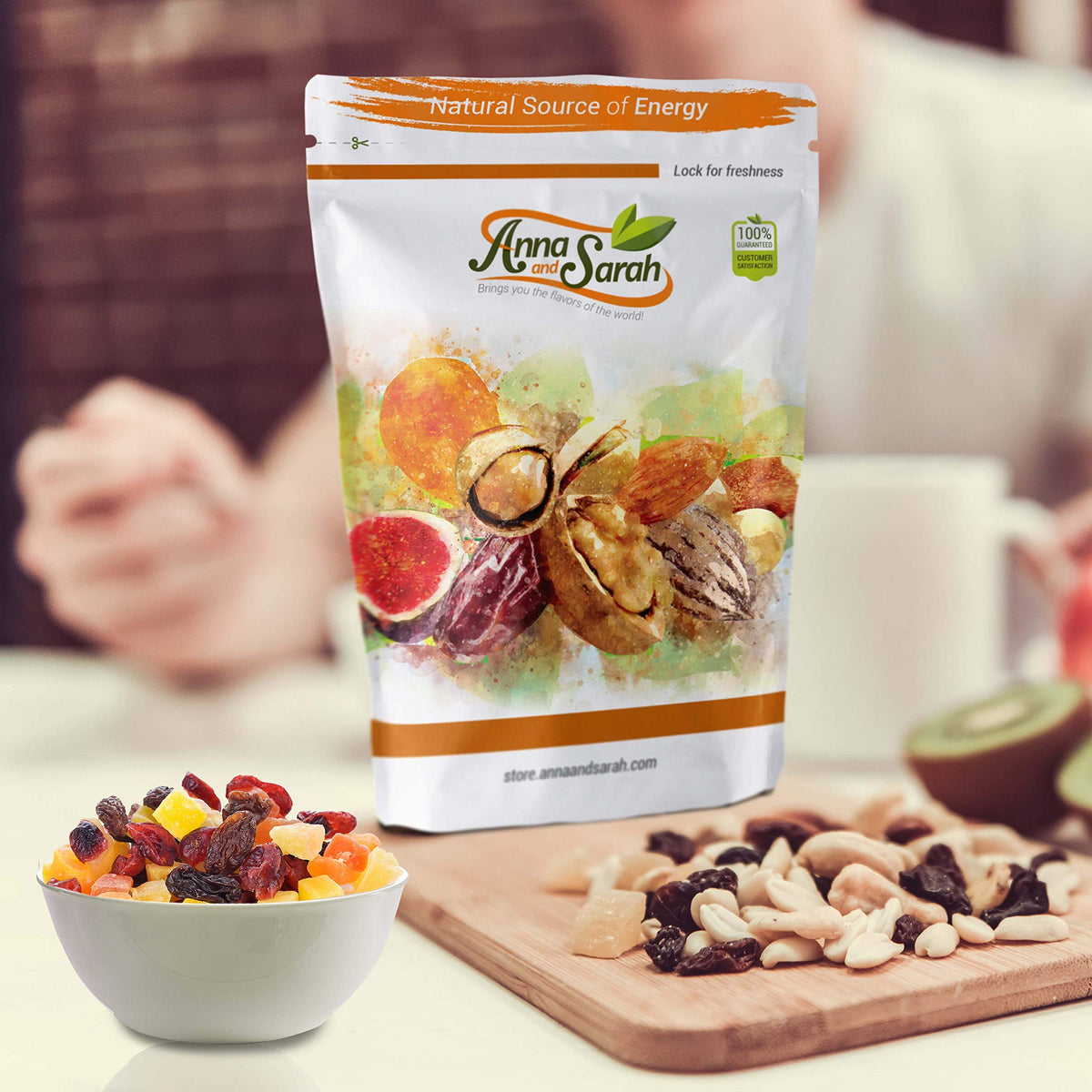 Anna and Sarah Mini Fruit Trail Mix – Dried Fruits Assortment in Resealable 3lb Bag