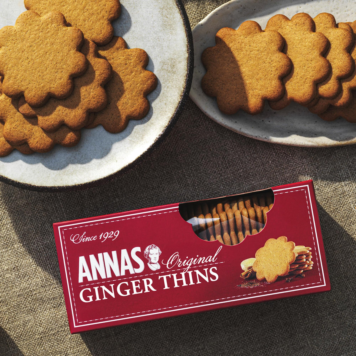 Annas Thins Ginger Pepparkakor – 5.25 oz x12, Non-GMO + Vegan
