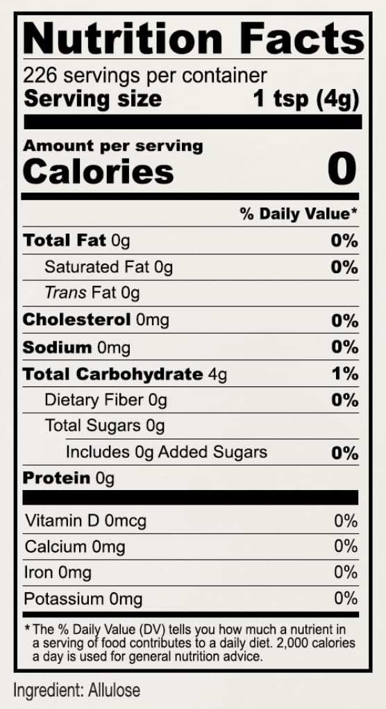 Anthony's Allulose Sweetener – 2 lb | Gluten Free, Keto, Zero Net Carbs