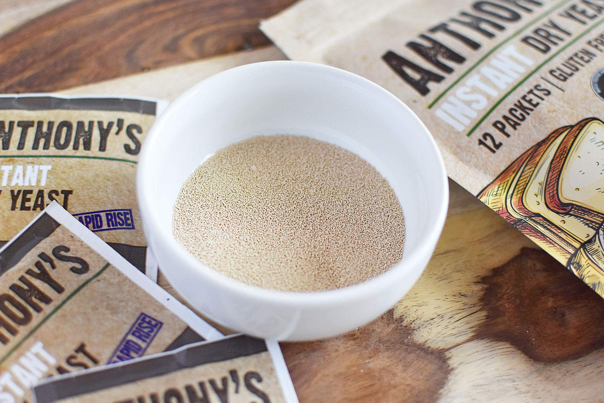 Anthony's Instant Dry Yeast Packets – 42-Count, Gluten Free & No Proofing