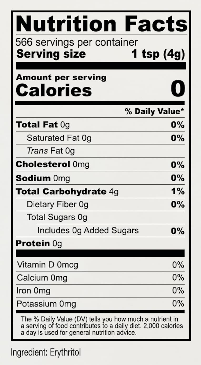 Anthony's Erythritol Granules — 5 lb, Non-GMO, Keto & Paleo Friendly