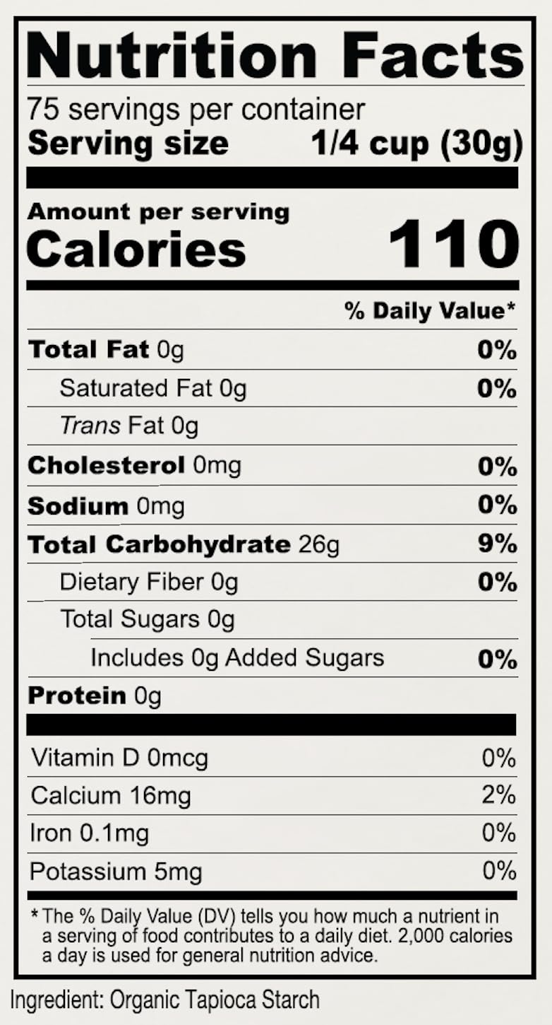 Anthony's Organic Tapioca Flour Starch 5lb – Gluten Free & Non-GMO
