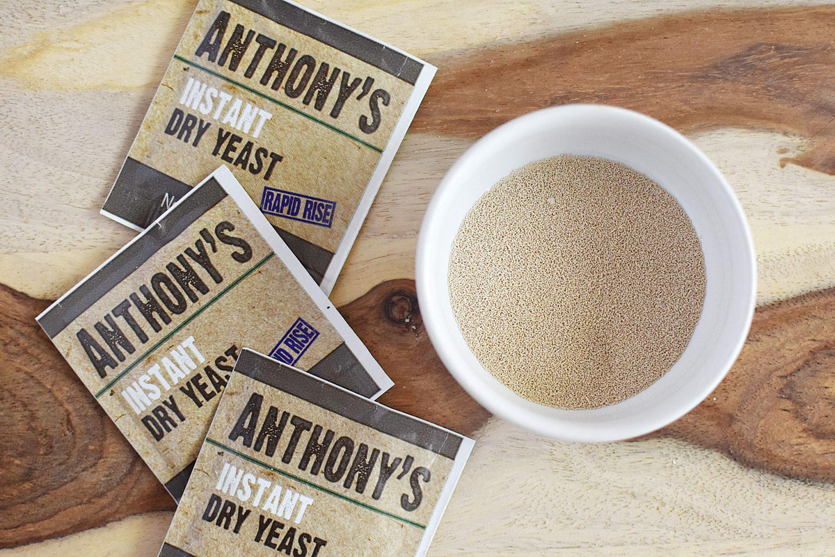 Anthony's Instant Dry Yeast Packets – 42-Count, Gluten Free & No Proofing