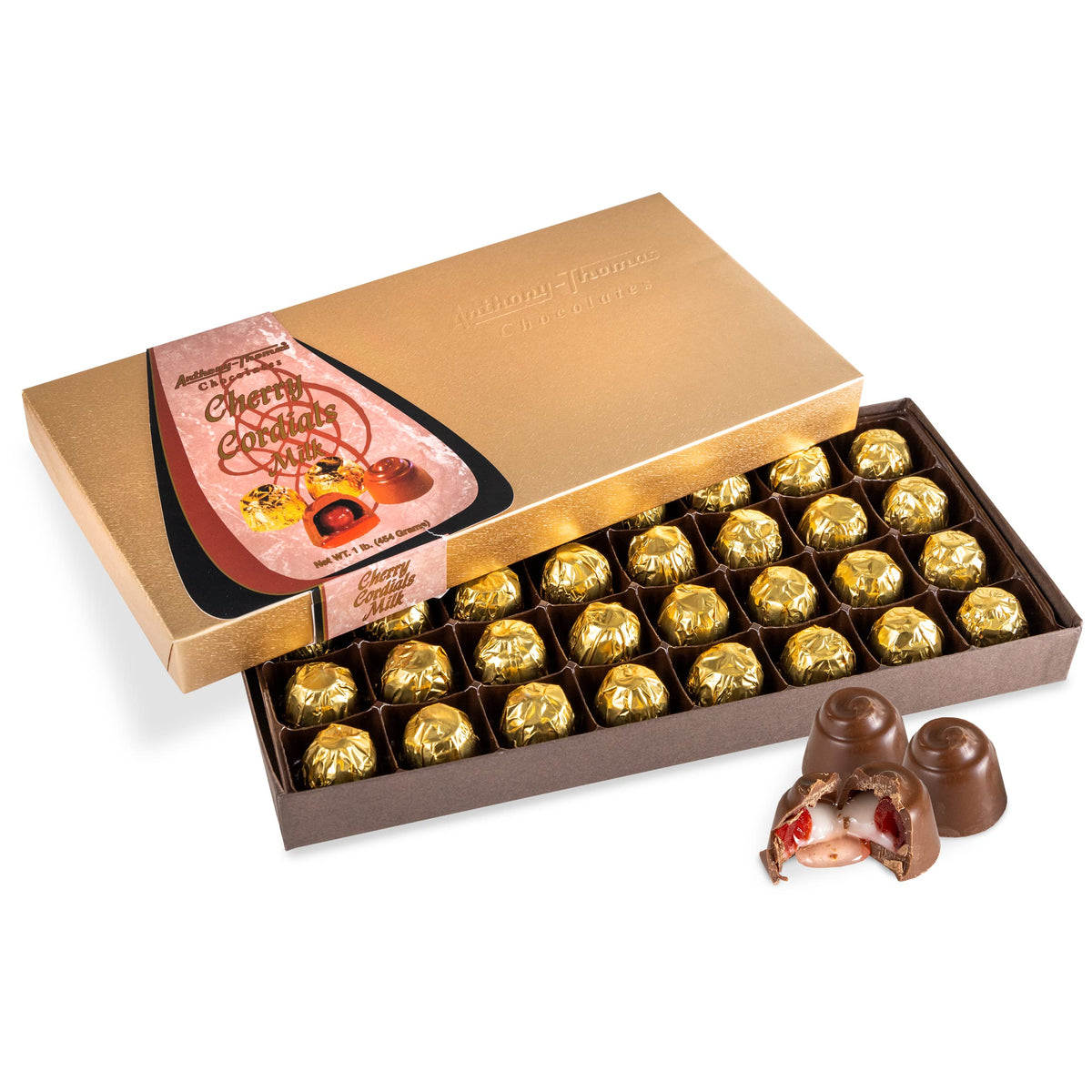 Anthony Thomas Cherry Cordials – Milk Chocolate Covered Cherries (Award-Winning, USA Made)