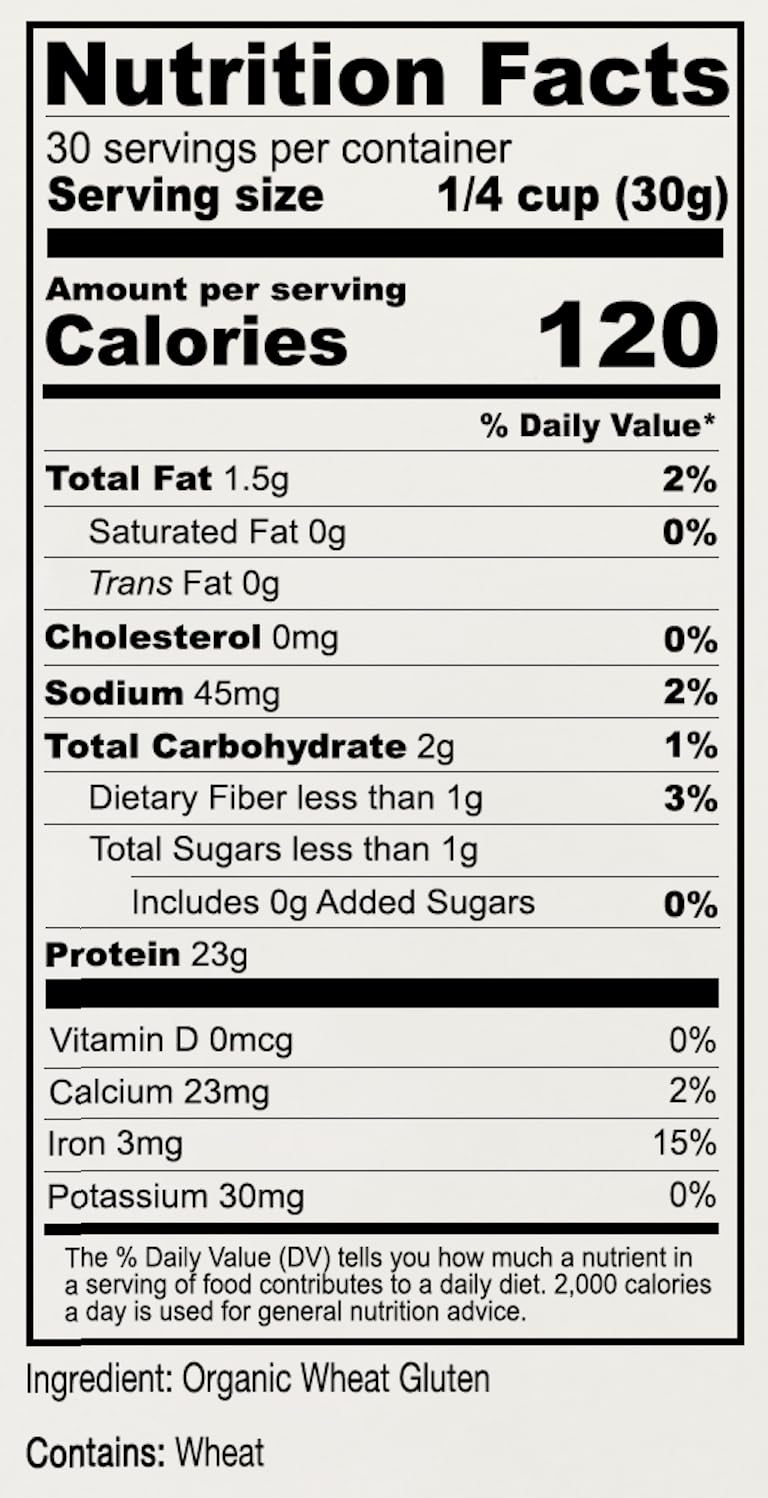 Anthony's Organic Vital Wheat Gluten - High-Protein, Vegan, Keto-Friendly, 2 lb