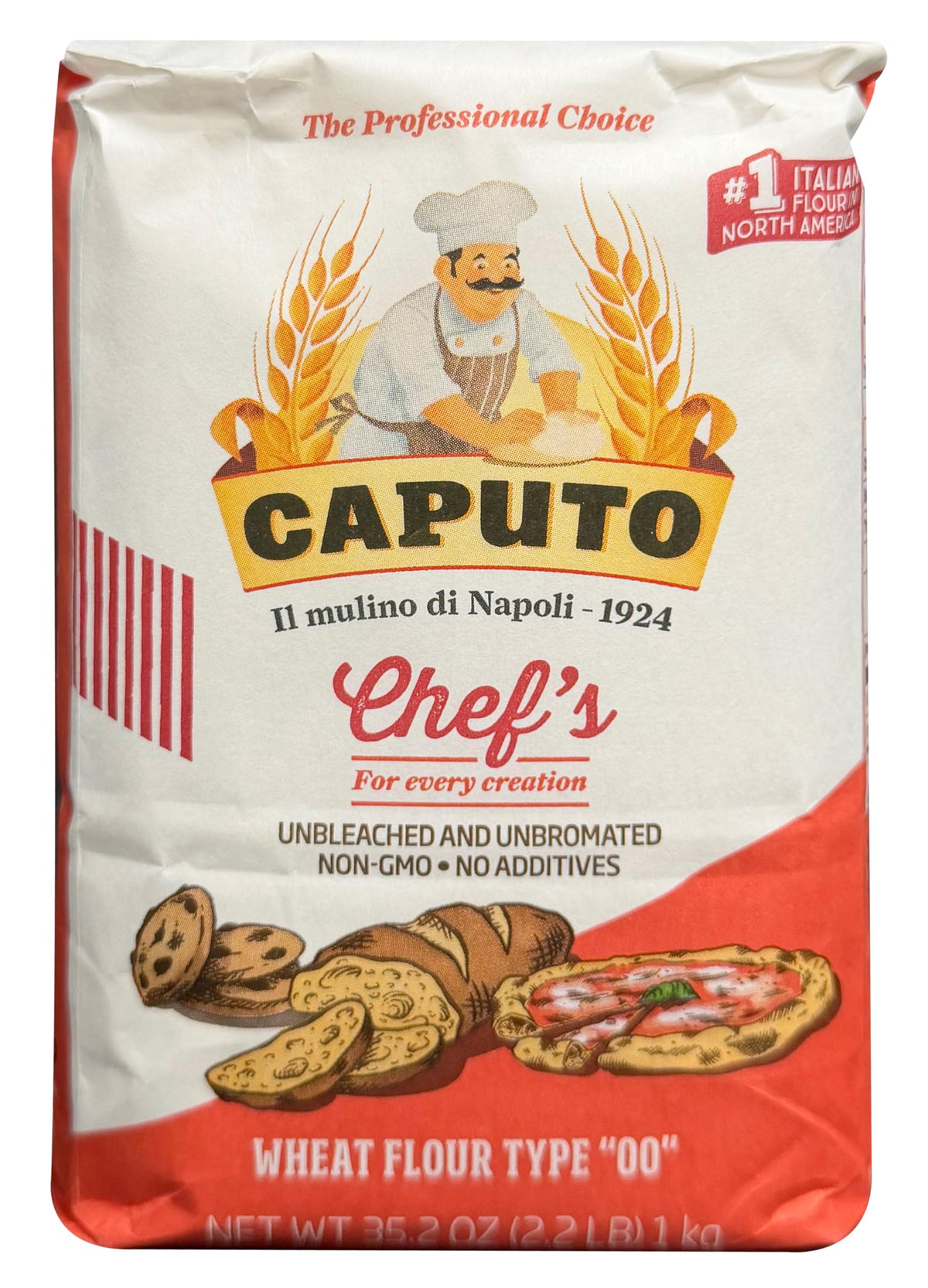 Antimo Caputo 00 Flour – Antico Molino Napoli, 2.2 lb (Pack of 3)