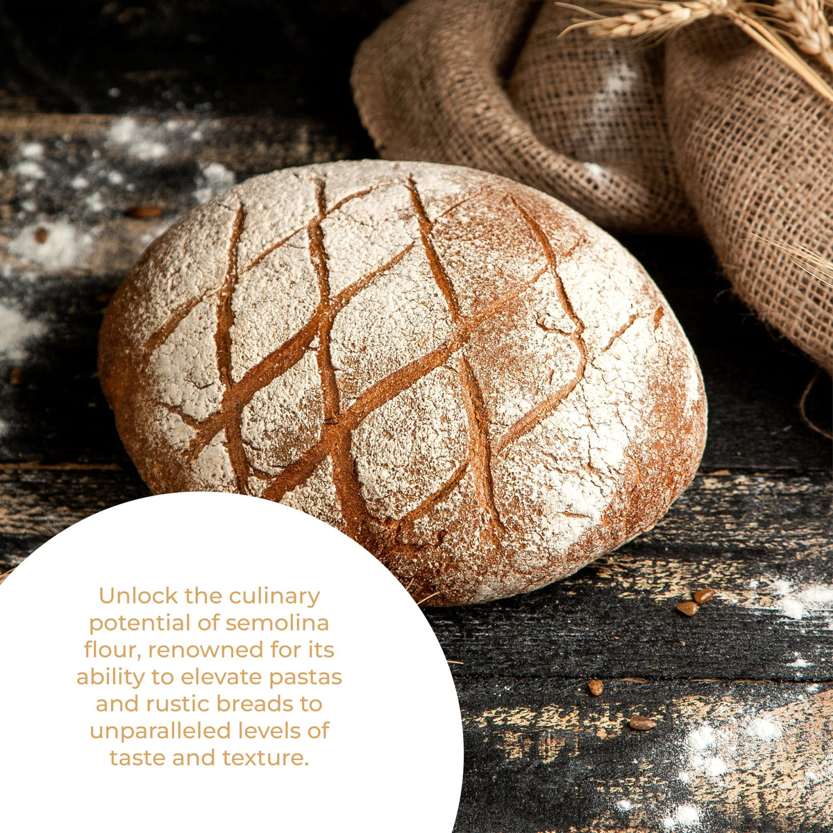 Antimo Caputo Semola Di Grano Duro Rimacinata – Reground Semolina Flour, Pack 4