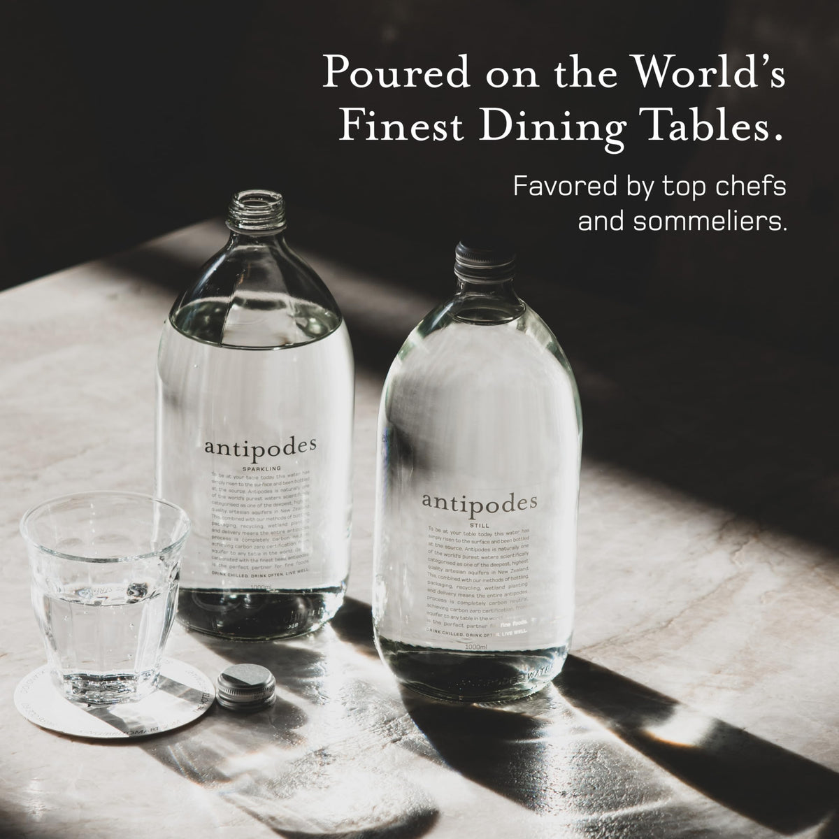 Antipodes Natural Artesian Still Water – 33.8 Fl Oz Glass Bottles (Pack of 6) | New Zealand Sourced