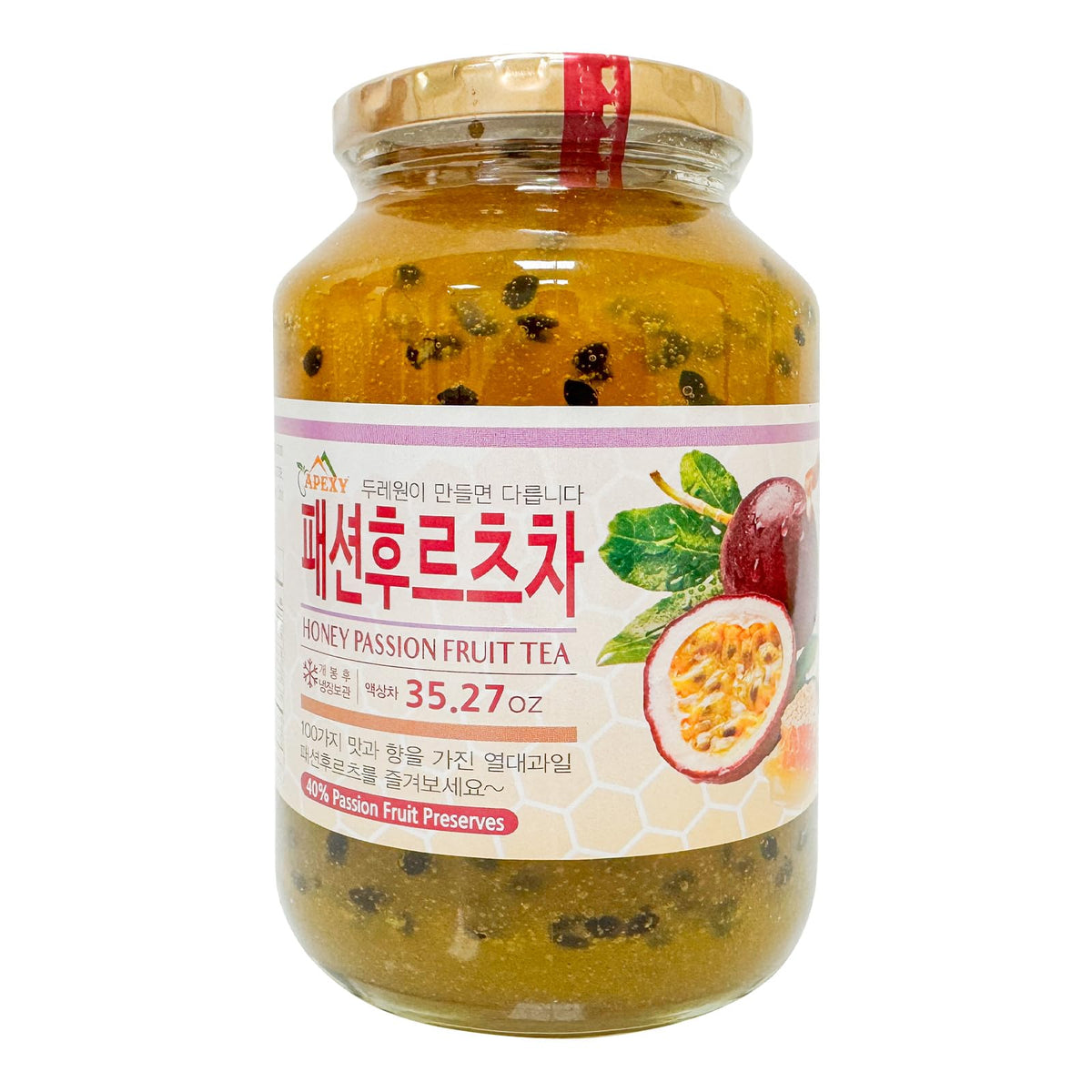 Apexy Korean Honey Passion Fruit Tea – 1kg, Real Fruit & Honey