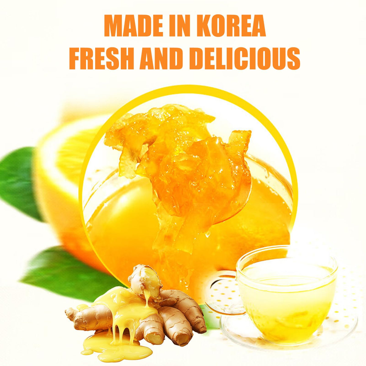 APEXY Authentic Korean Honey Citron Tea with Ginger – 1kg Jar, No Artificial Colors