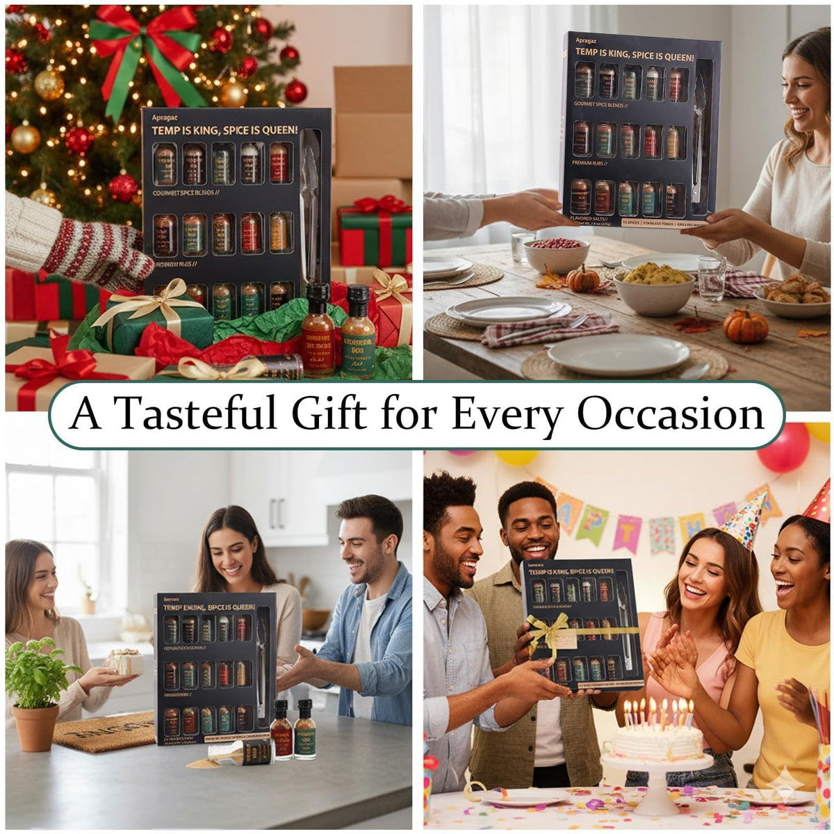 Apragaz Grilling Seasoning Gift Set — 15-Pack BBQ Spices & Rubs