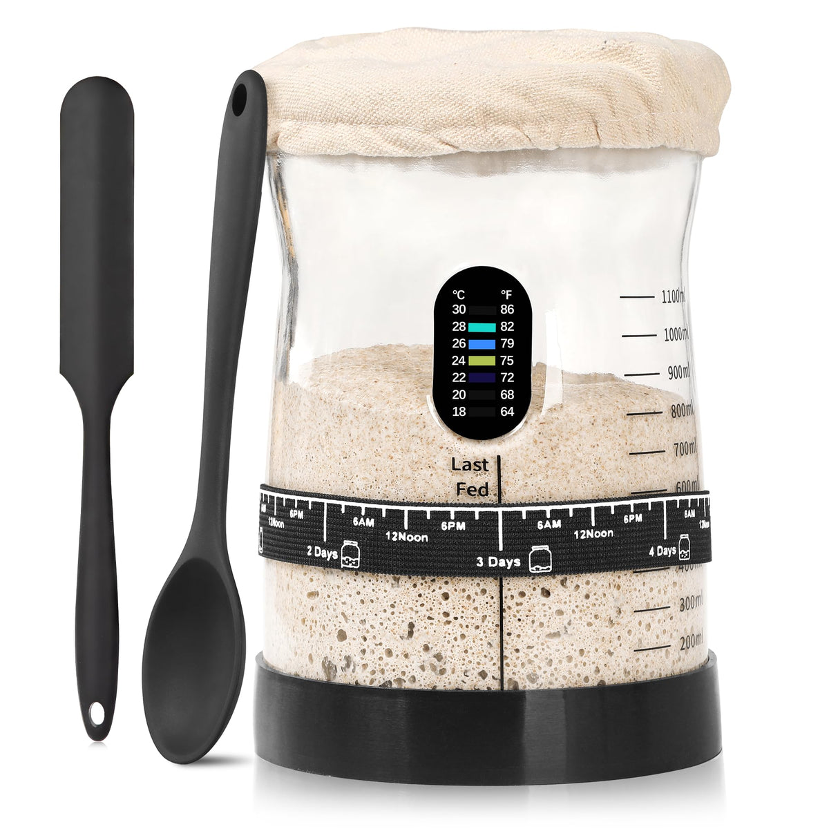 Arbnic Sourdough Starter Kit - 50oz Wide Mouth Jar