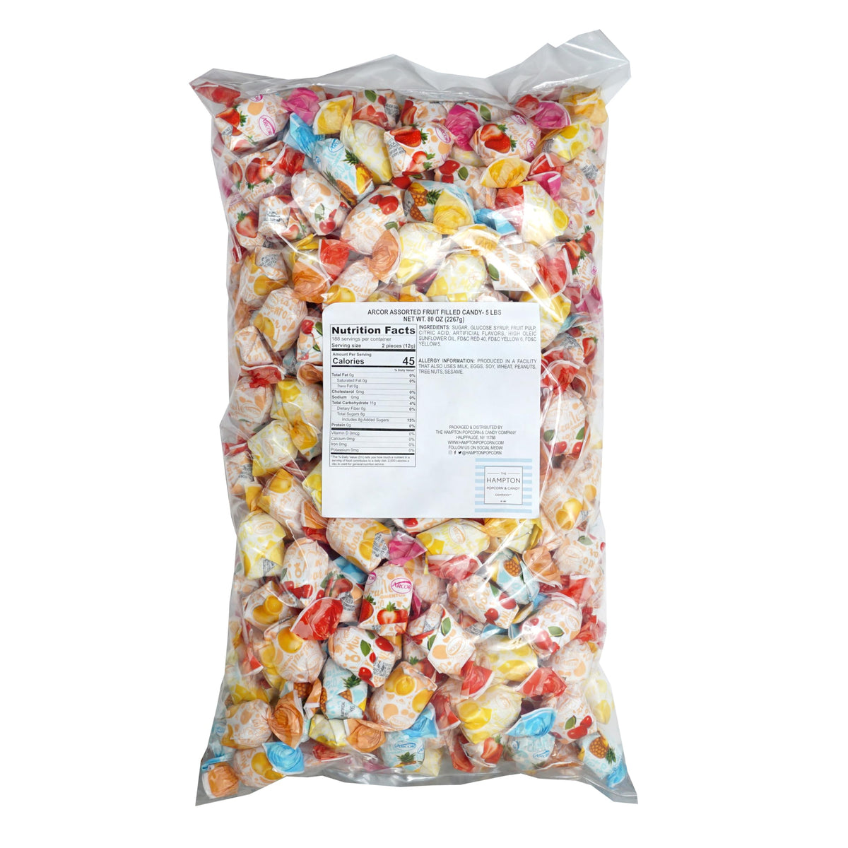 Arcor Fruit Filled Candy – 5 lb Bulk Bag | The Hampton Candy Company