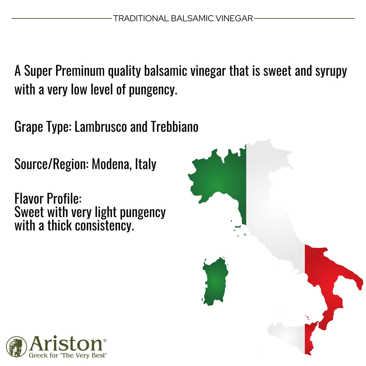 Ariston The Very Best Premium Balsamic Vinegar – Barrel Aged, 8.45 oz