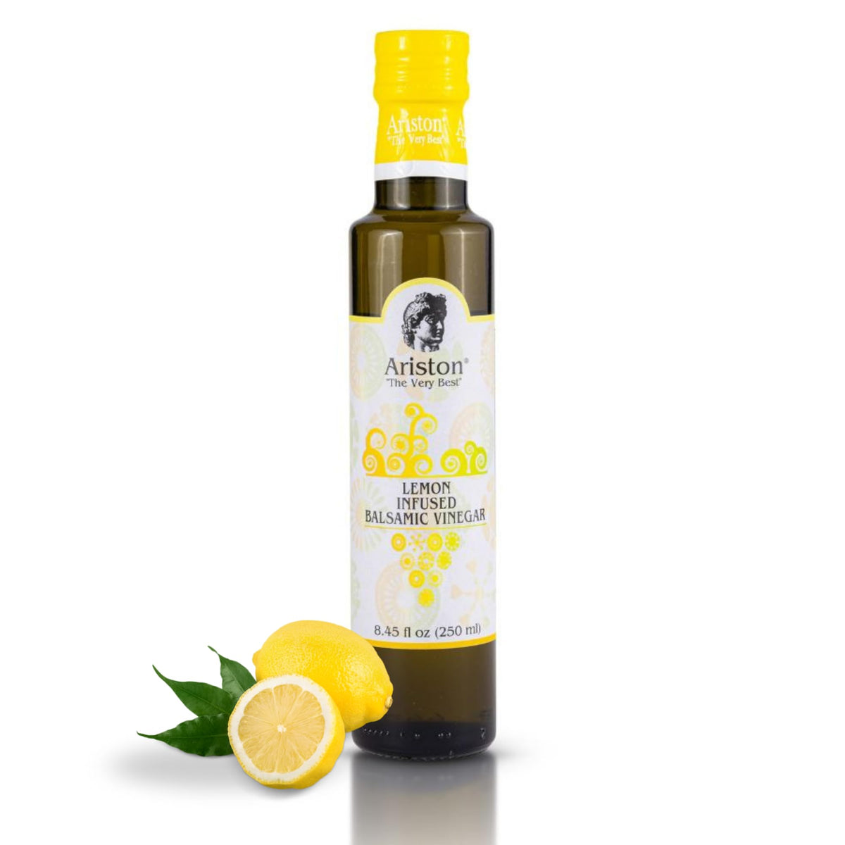Ariston The Very Best Premium Balsamic Vinegar – Barrel-Aged Lemon Infusion, 8.45 fl oz (250 ml) – Product of Italy
