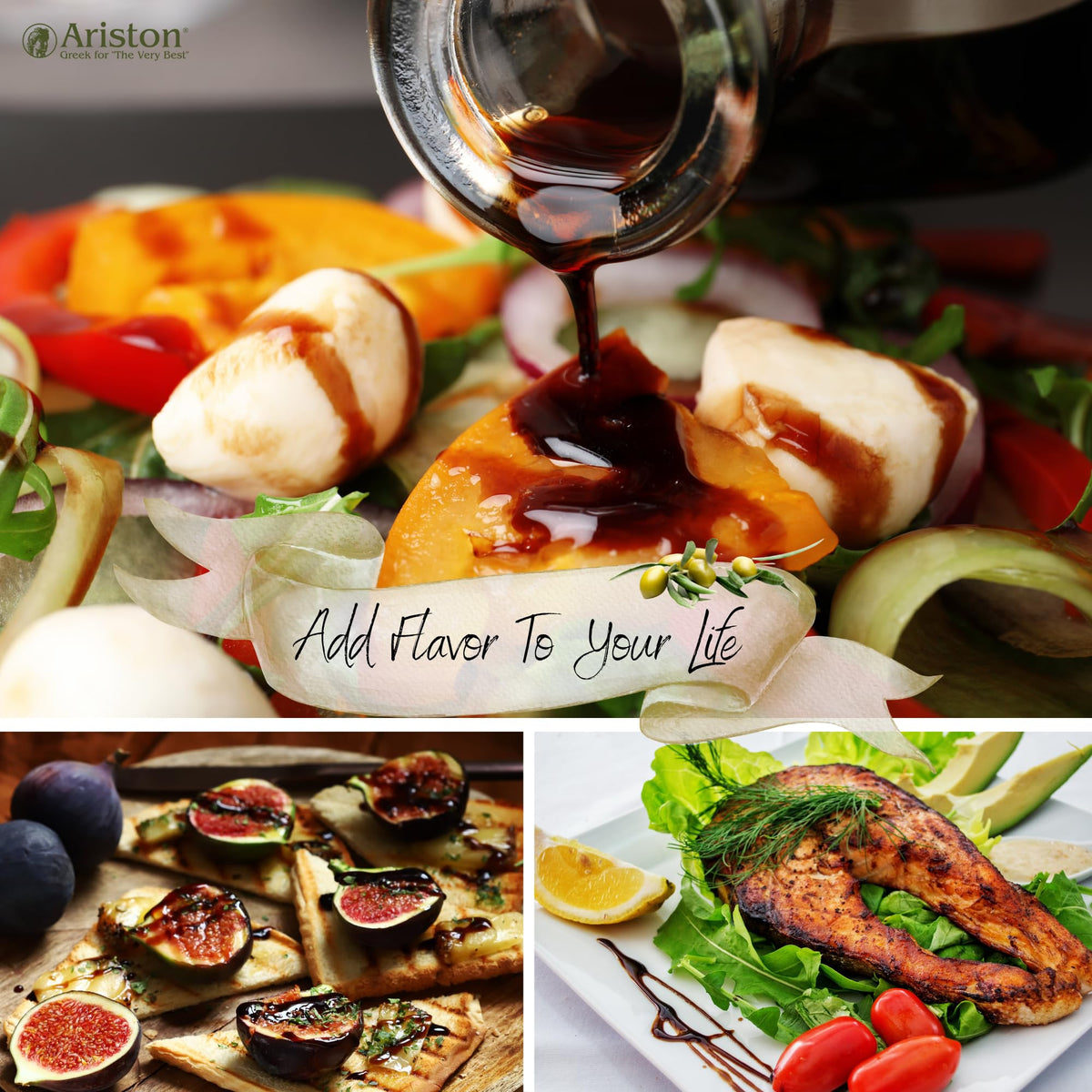Ariston The Very Best Premium Balsamic Vinegar – Barrel-Aged Lemon Infusion, 8.45 fl oz (250 ml) – Product of Italy