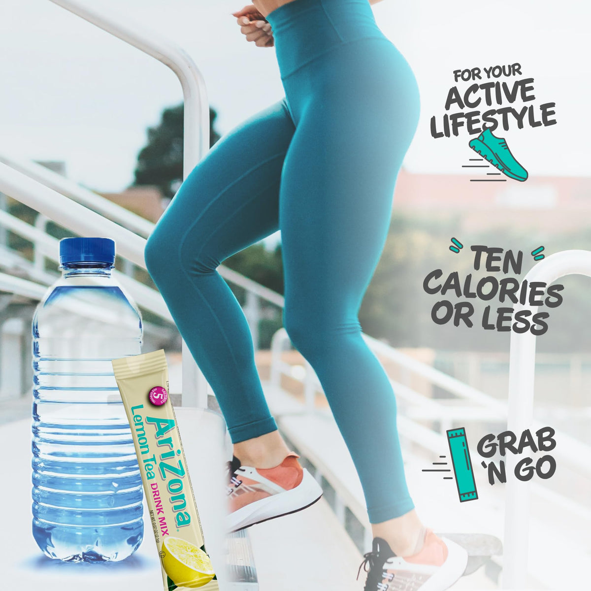 AriZona Lemon Tea Stix On-the-Go — 120 Sticks (12 Boxes) | 5 Calories per Stick