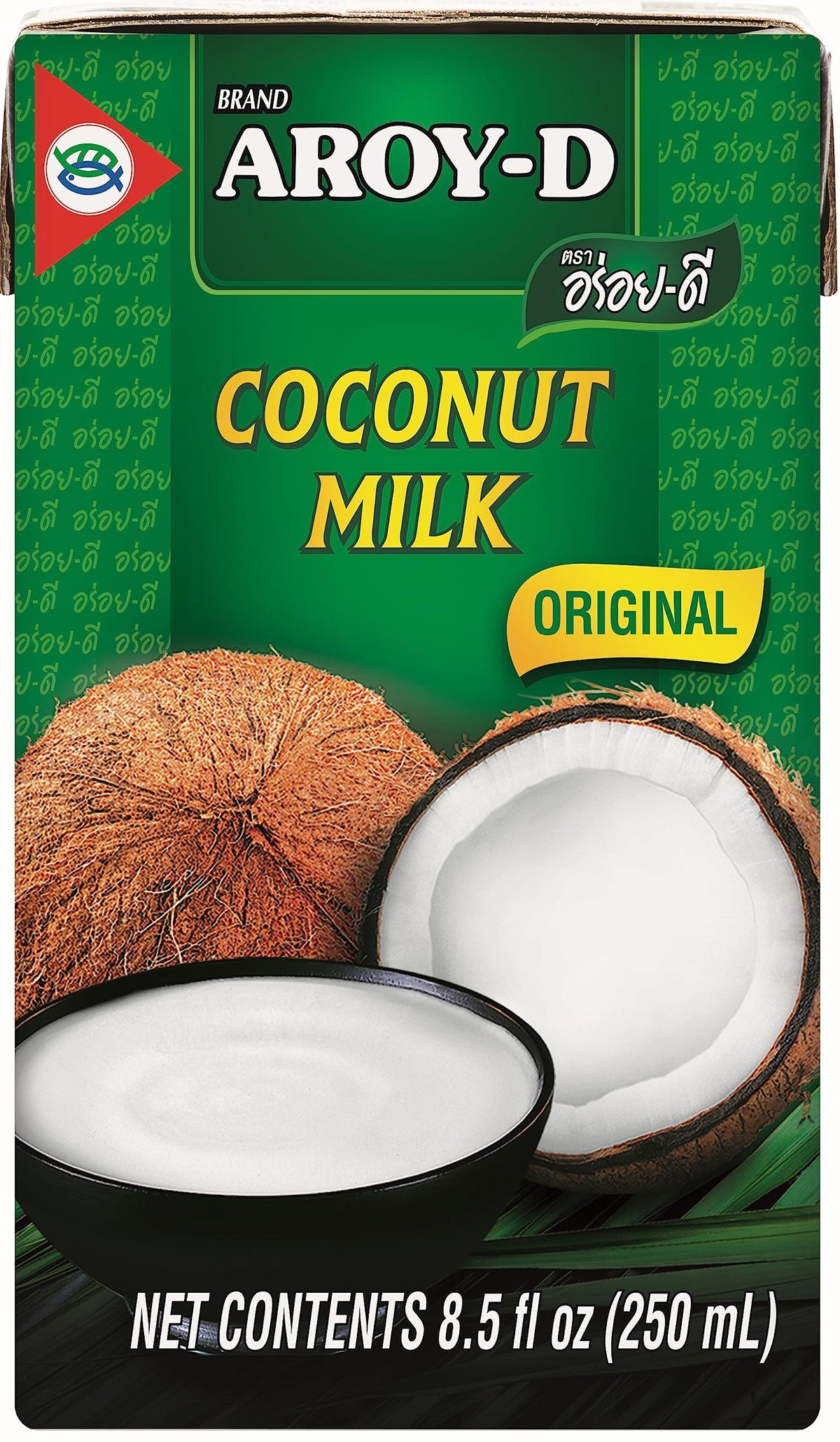 Aroy-D Coconut Milk 8.5 Fl Oz (Pack of 12) – 100% Original Thai Coconut Milk