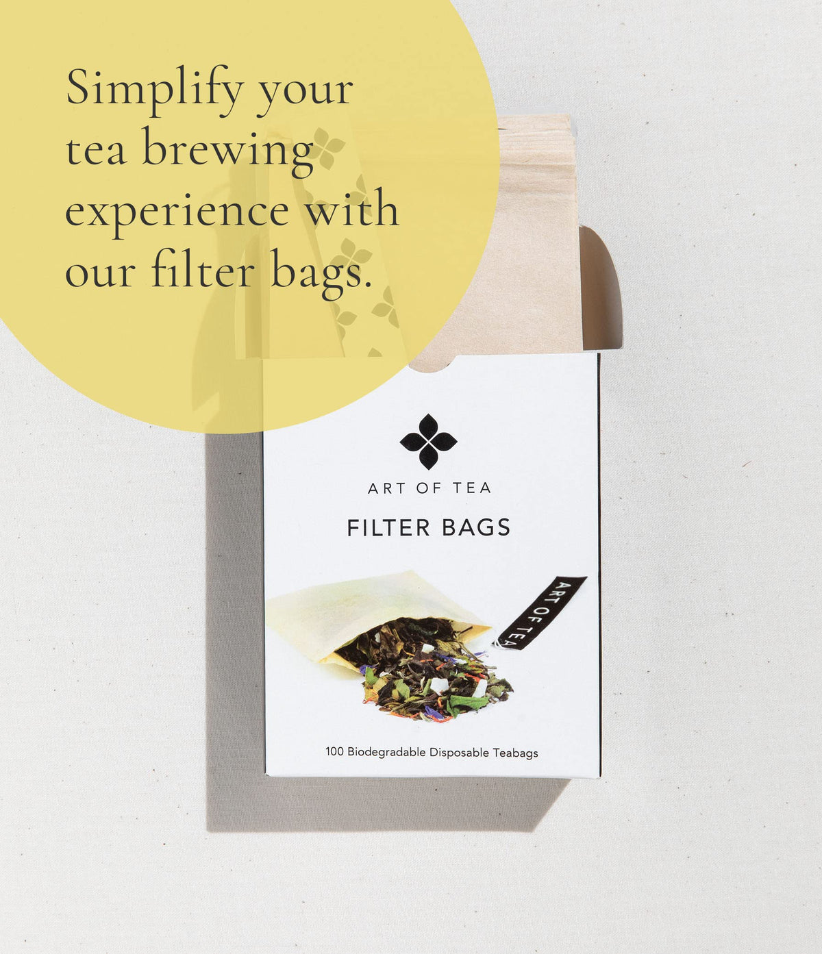 Art of Tea Organic Happy Tea – Organic Green Tea with Jasmine & Guayusa (12 Sachets)