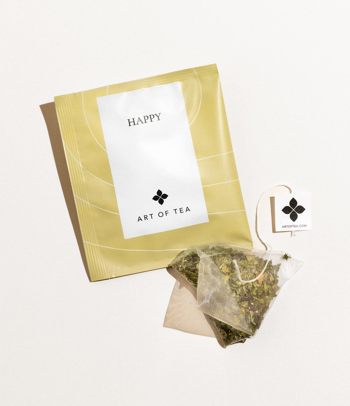 Art of Tea Organic Happy Tea – Organic Green Tea with Jasmine & Guayusa (12 Sachets)