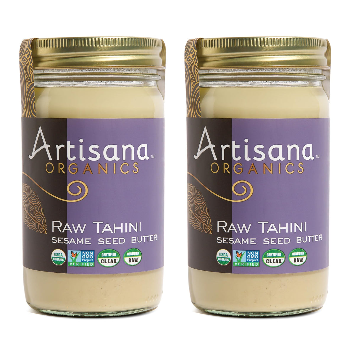 Artisana Organics Raw Tahini Sesame Seed Butter (2 Pack) – 100% Sesame, Unroasted, Vegan, Paleo & Keto Friendly