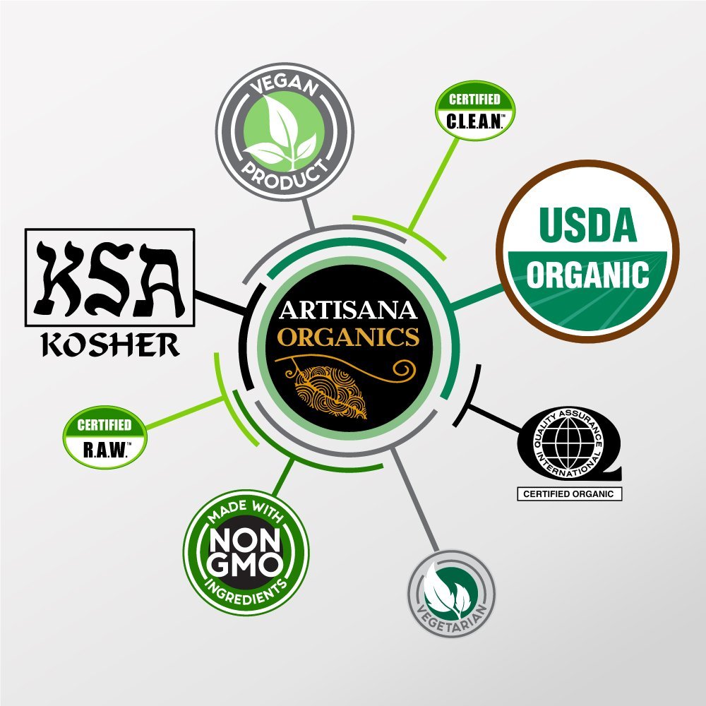 Artisana Organics Raw Tahini Sesame Seed Butter (2 Pack) – 100% Sesame, Unroasted, Vegan, Paleo & Keto Friendly