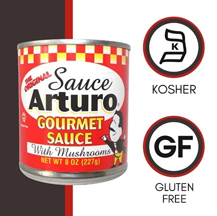 Arturo Gourmet Sauce with Mushrooms - Gluten Free & Kosher, 24 Pack (8 oz each)