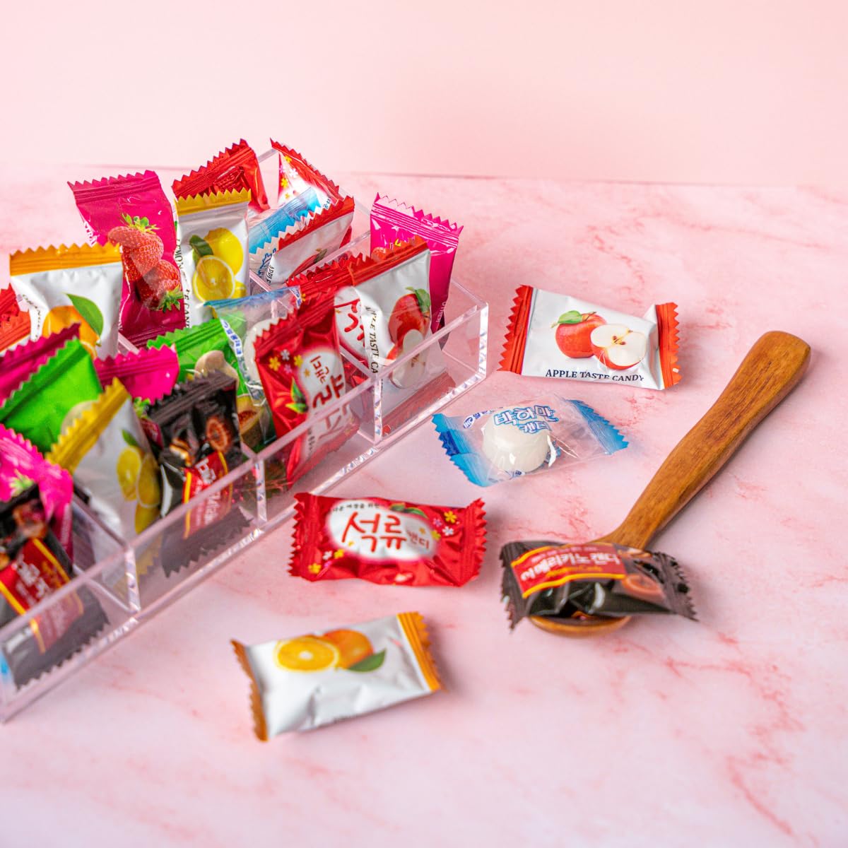 Asiatic Dishes Korean Candy Variety – 9 Flavors, 500 Individually Wrapped Candies