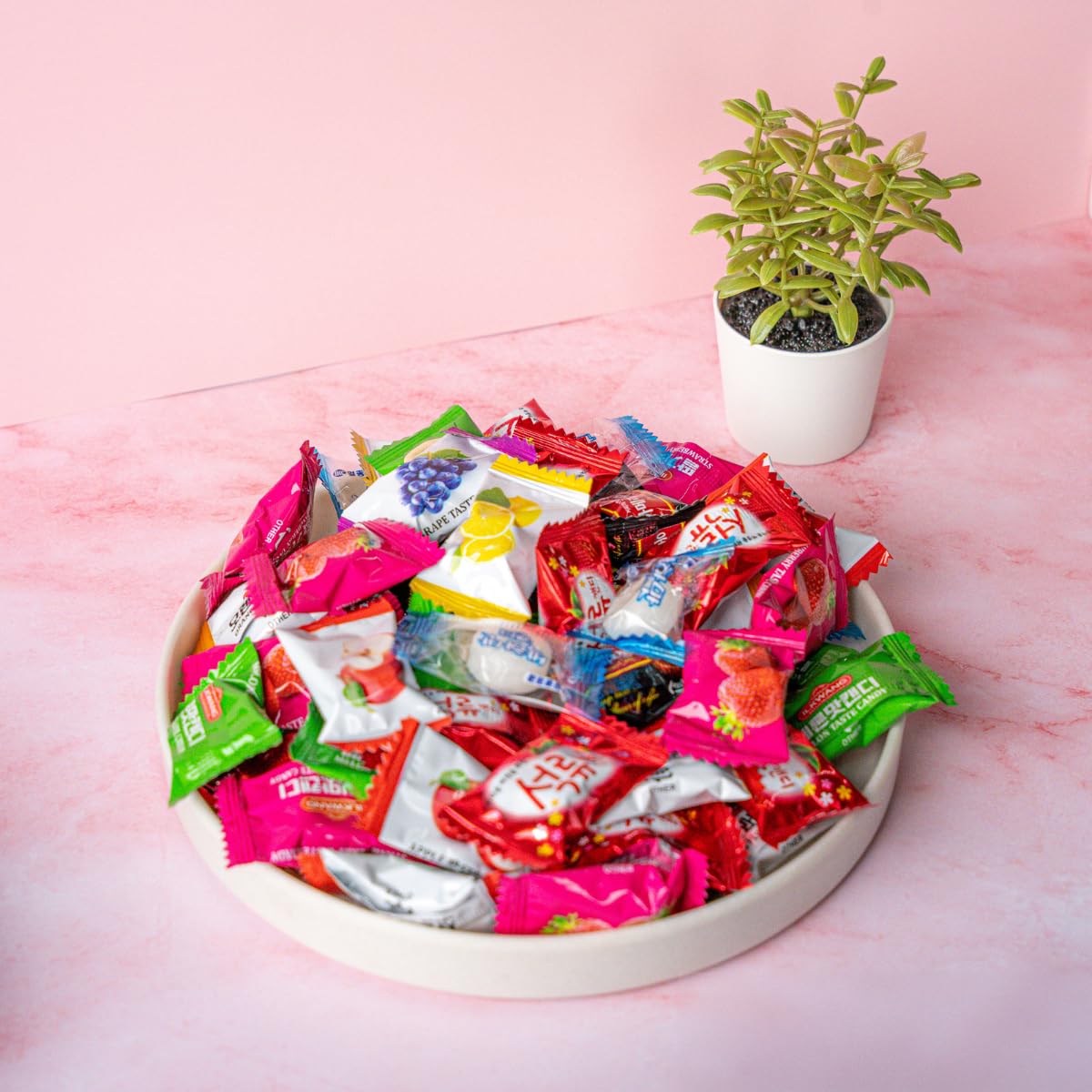 Asiatic Dishes Korean Candy Variety – 9 Flavors, 500 Individually Wrapped Candies