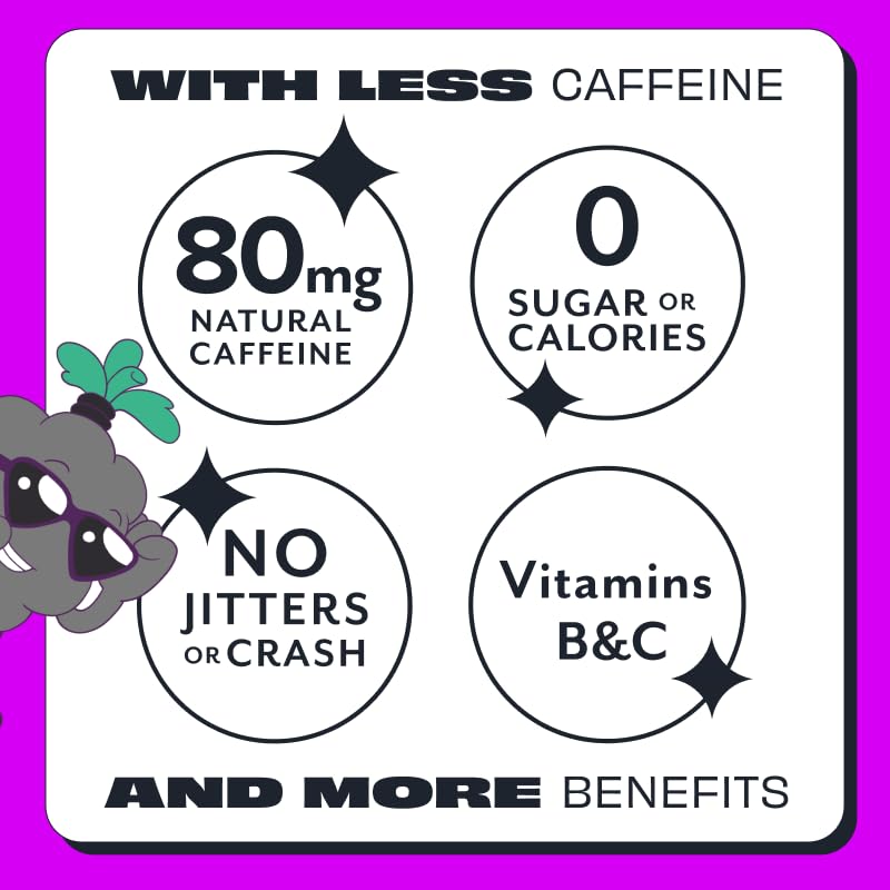 ASPIRE Black Raspberry Healthy Energy Drink — 80mg Natural Caffeine, Zero Sugar, Keto Friendly, 12 Pack