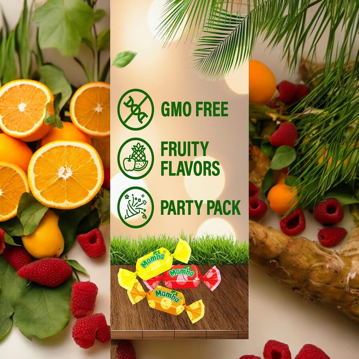Assortit Mamba Fruit Chews – 2 Lb Bulk Party Pack, Assorted Flavors, 130 Pieces